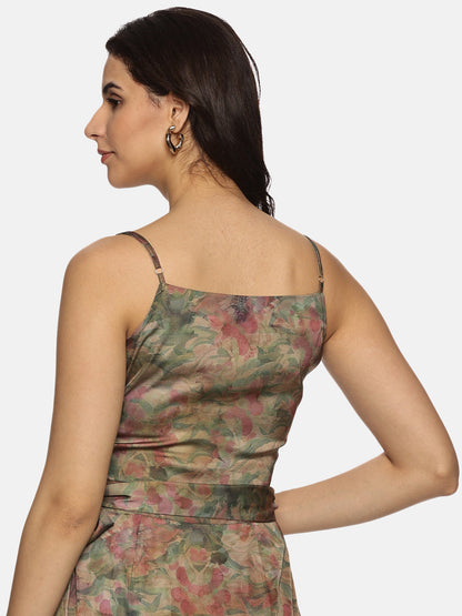 Buy Brown Crop Top For Women In Cowl Neck