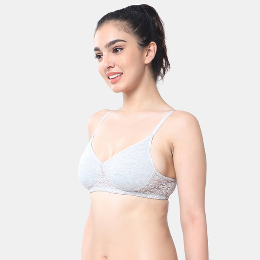 Envie Non-Padded Non-Wired 3/4th Coverage T-Shirt Lace Bra