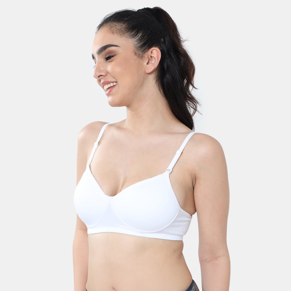 Envie Padded Non-Wired 3/4th Coverage T-Shirt Lace Bra