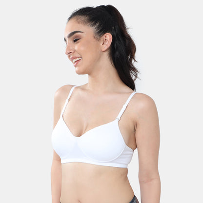 Envie Padded Non-Wired 3/4th Coverage T-Shirt Lace Bra
