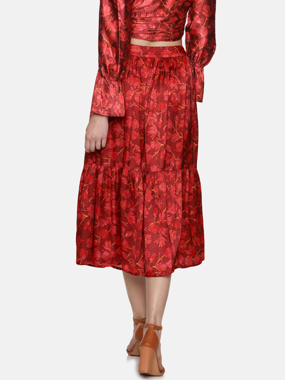 Buy Maroon Down Skirt For Women