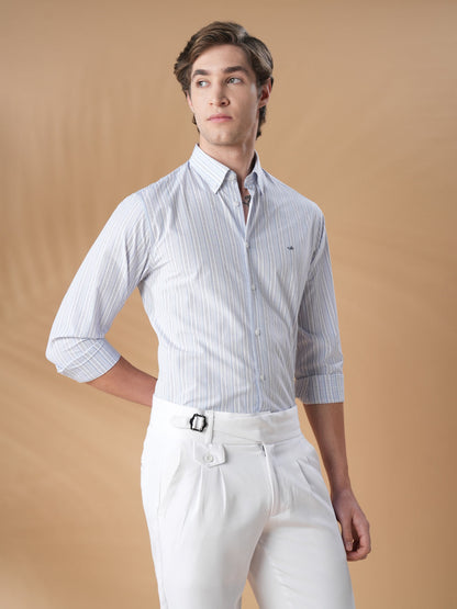 Lavender Regular Fit Formal Cotton Shirt for men (CORNA)