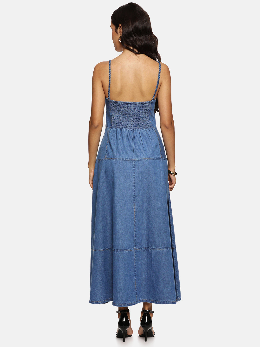 IS.U Light Blue Denim Midaxi Dress