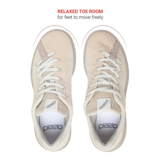 Beige Aura Training Shoes for Women Plaeto