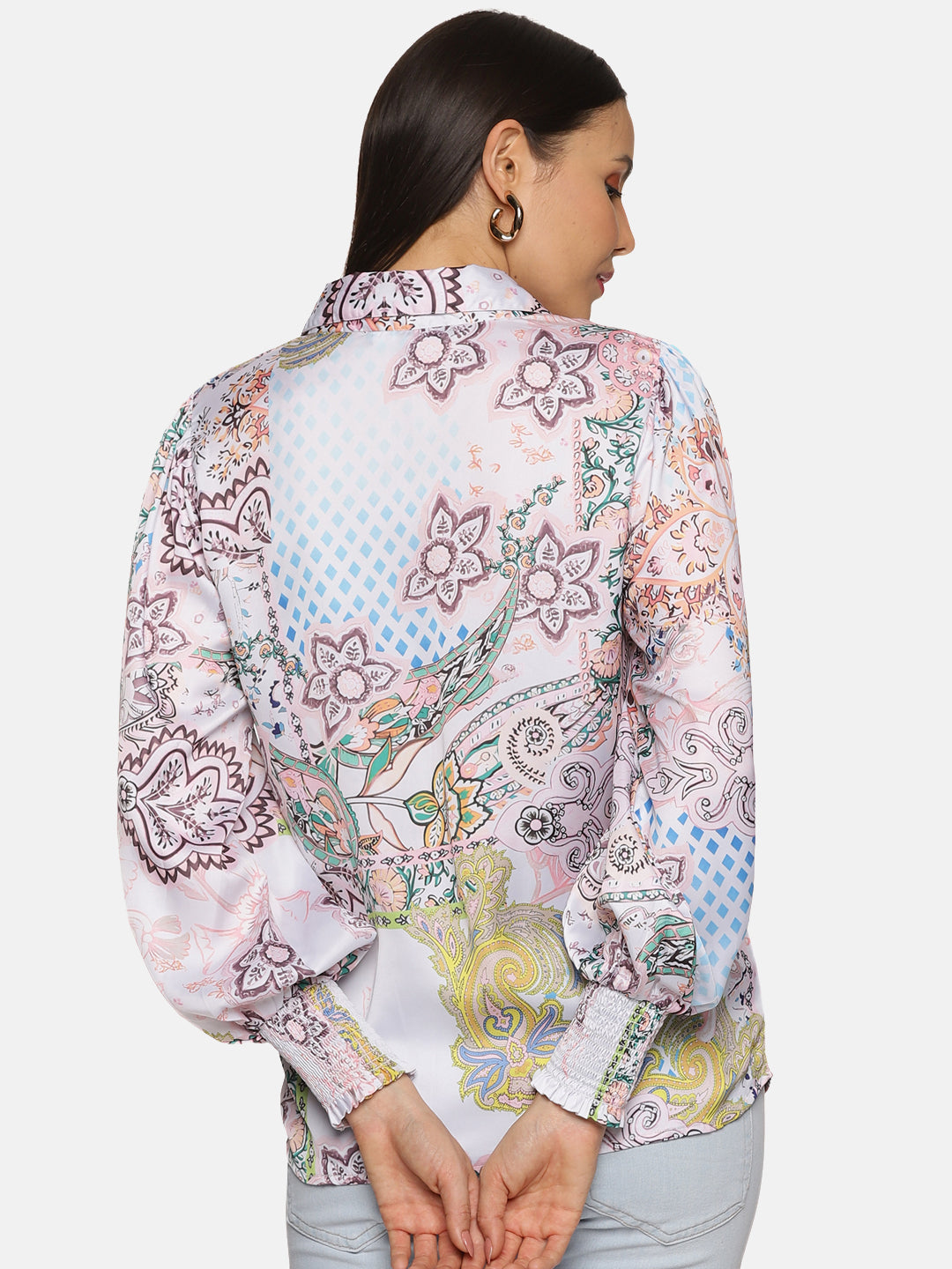 Buy White Satin Shirt For Women