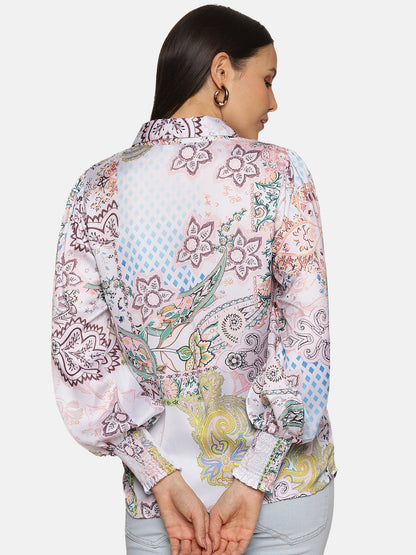 Buy White Satin Shirt For Women