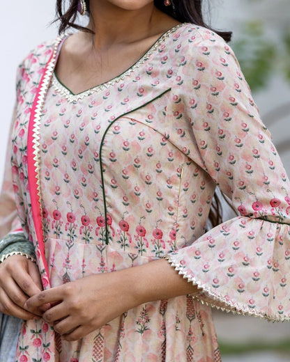 Mughal Buta Flower Suit Set