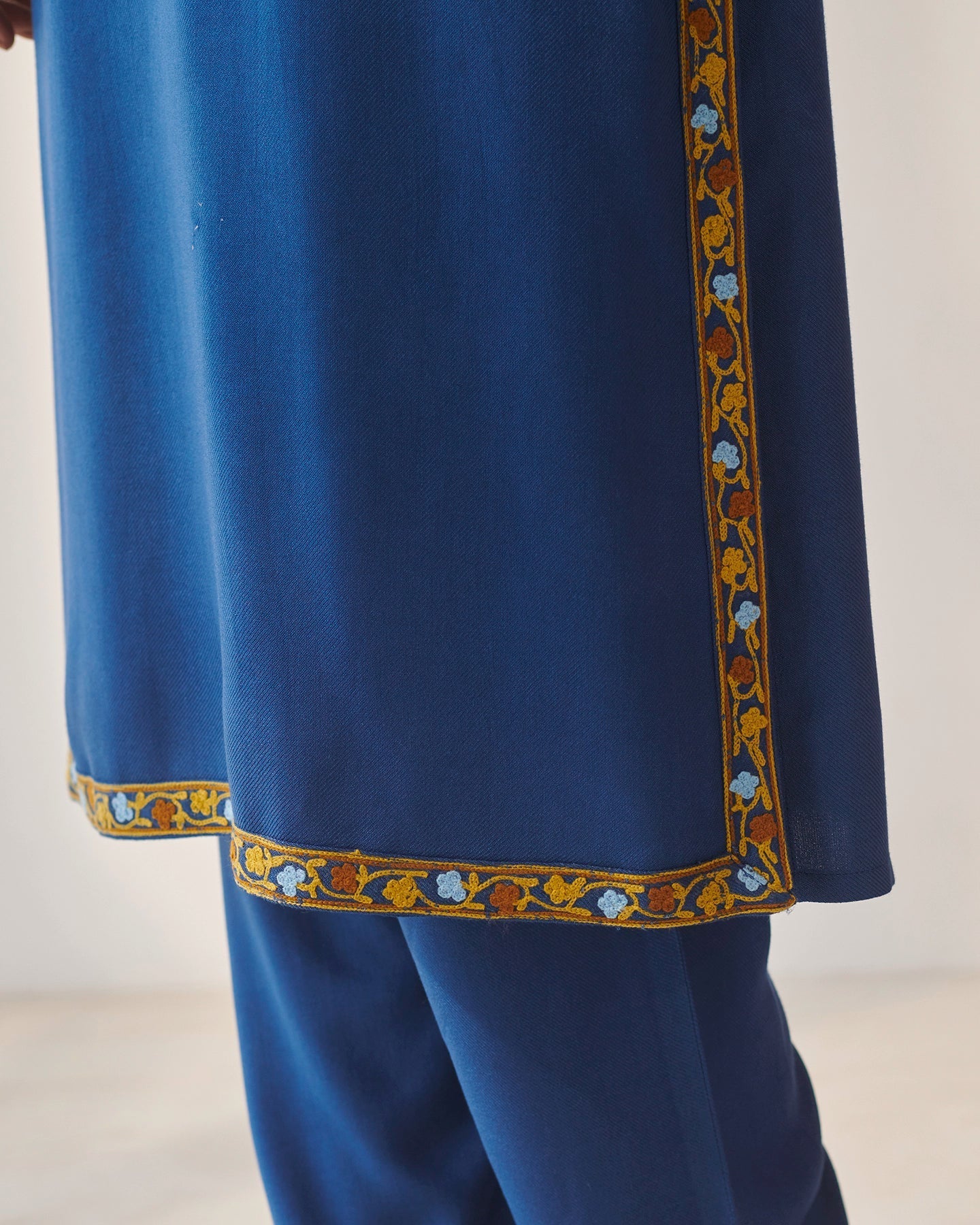 Cobalt Blue Pashmina Kurta Set