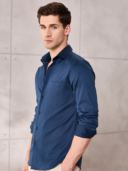 Aldeno Men Teal Formal Shirt (VENTO)