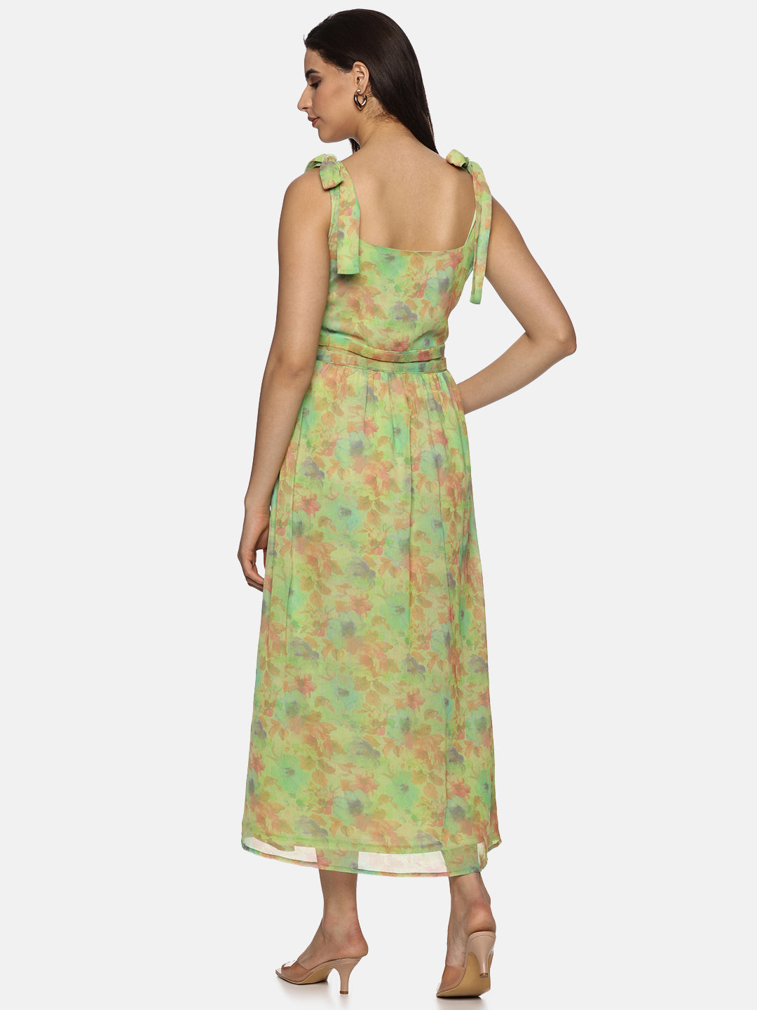 Buy Green Maxi Dress For Women In V-Neck