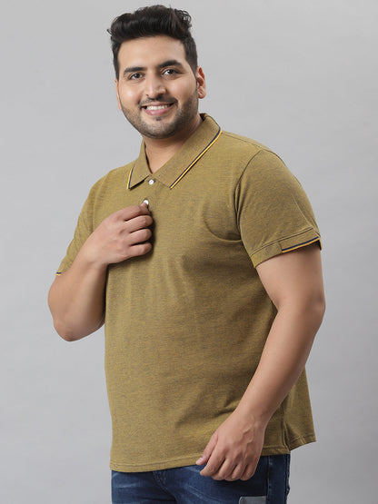 Stylish Polo Neck Solid Casual T-Shirt