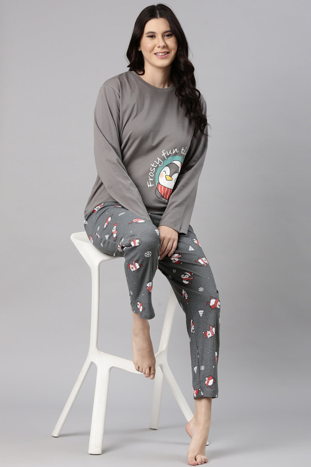Cozy Penguin Pajama Set for Family Nap Chief