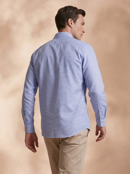 Regular Fit Cotton Blue Formal Shirt for Men (GRACE)