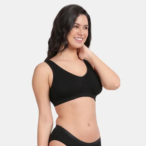 Black sleeping bra Envie non padded non wired full coverage comfortable night wear bra for daily use