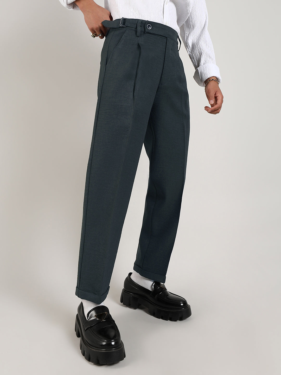 Tailored Linen-Blend Trousers