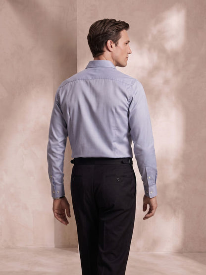 Slim Fit Grey Cotton Formal Shirt for Men (CLEO)
