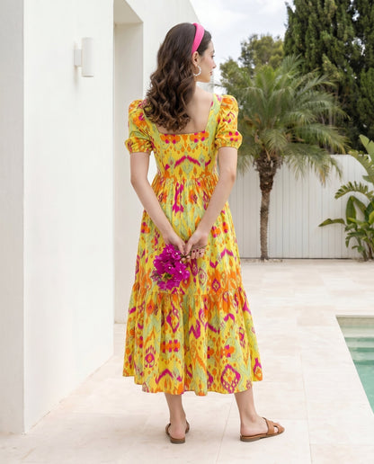 Multicolour Ikat Dress