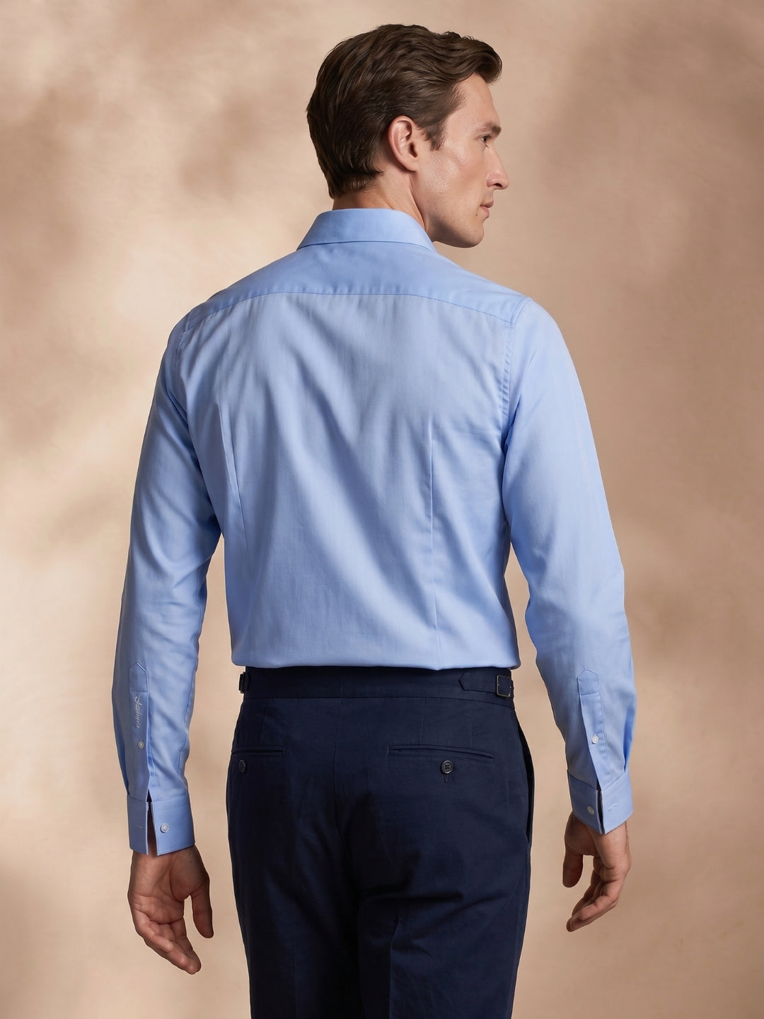 Slim Fit Cotton Blue Formal Shirt for Men (FORMA)