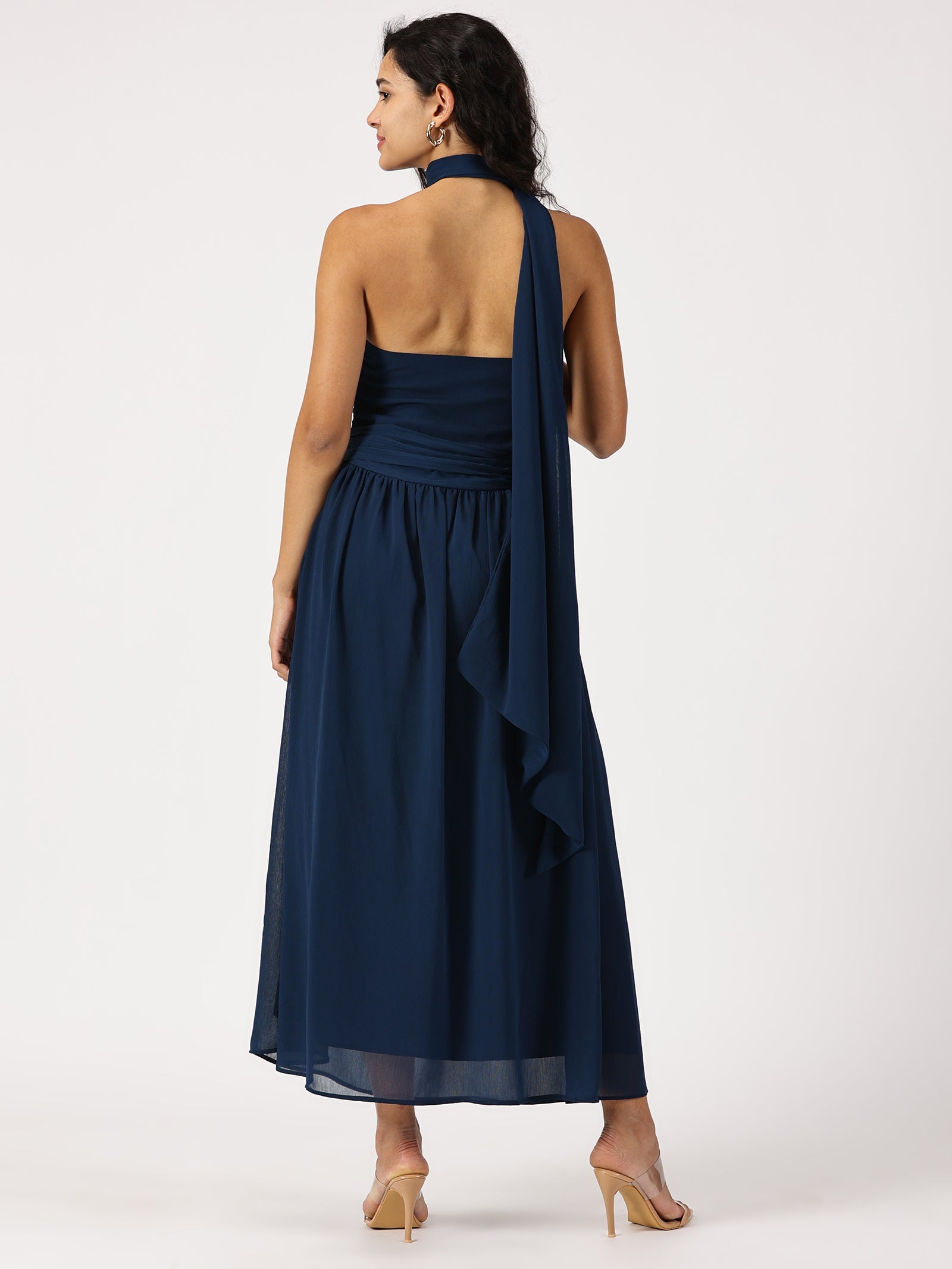 Backless maxi dress for ladies