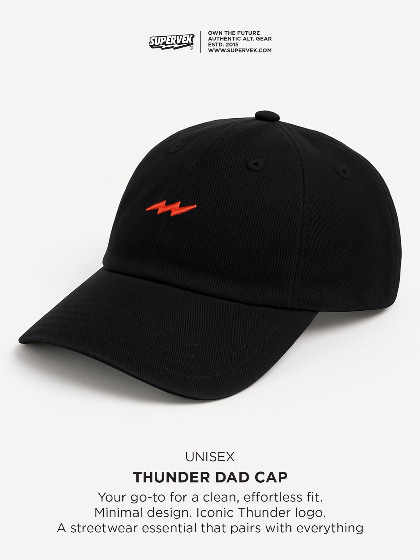 Thunder Dad Cap Black