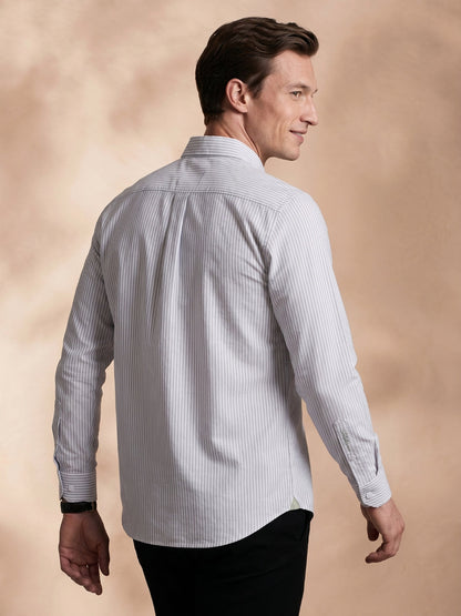 Regular Fit Cotton White Casual Shirt for Men (TARIX)