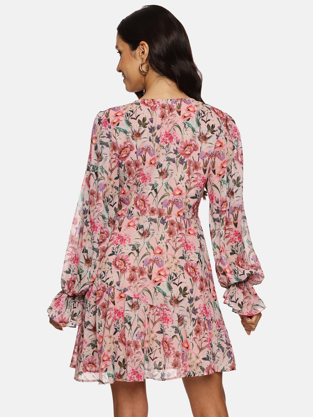 IS.U Multicolor Ruffled Swing Dress