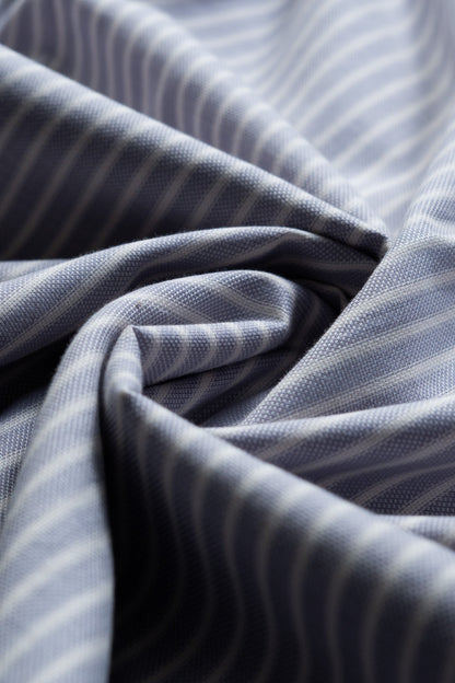 Lavender Regular Fit Striped Formal Cotton Shirt for Men (LWIX)