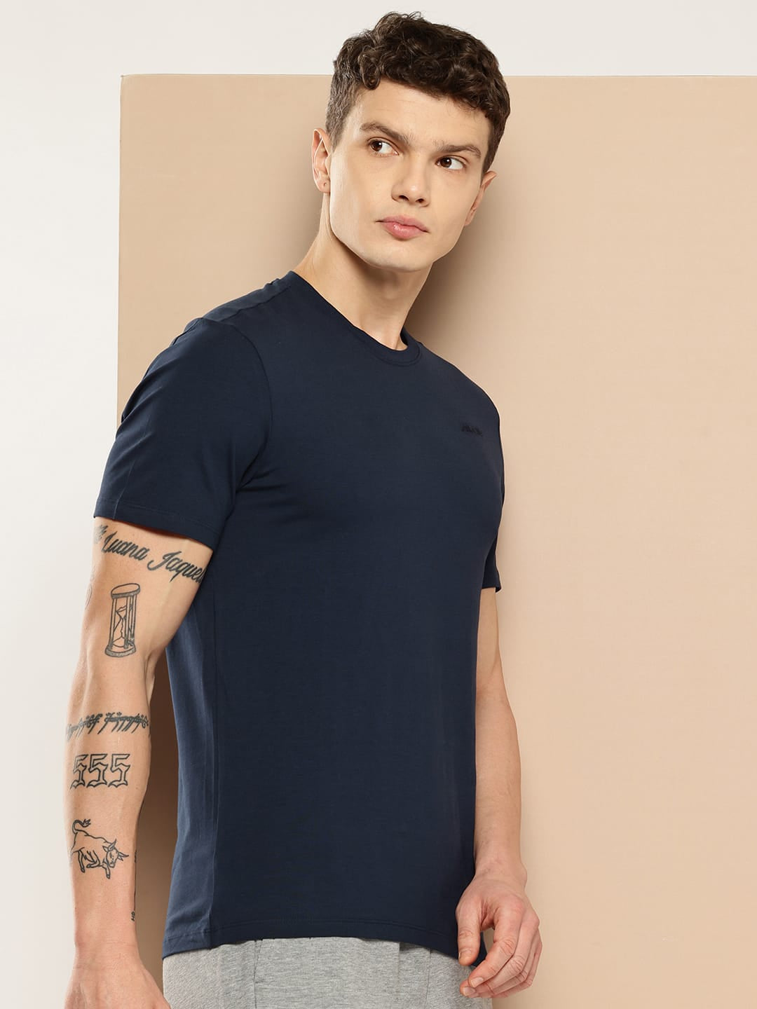 Cotton Flex Tee Midnight Blue