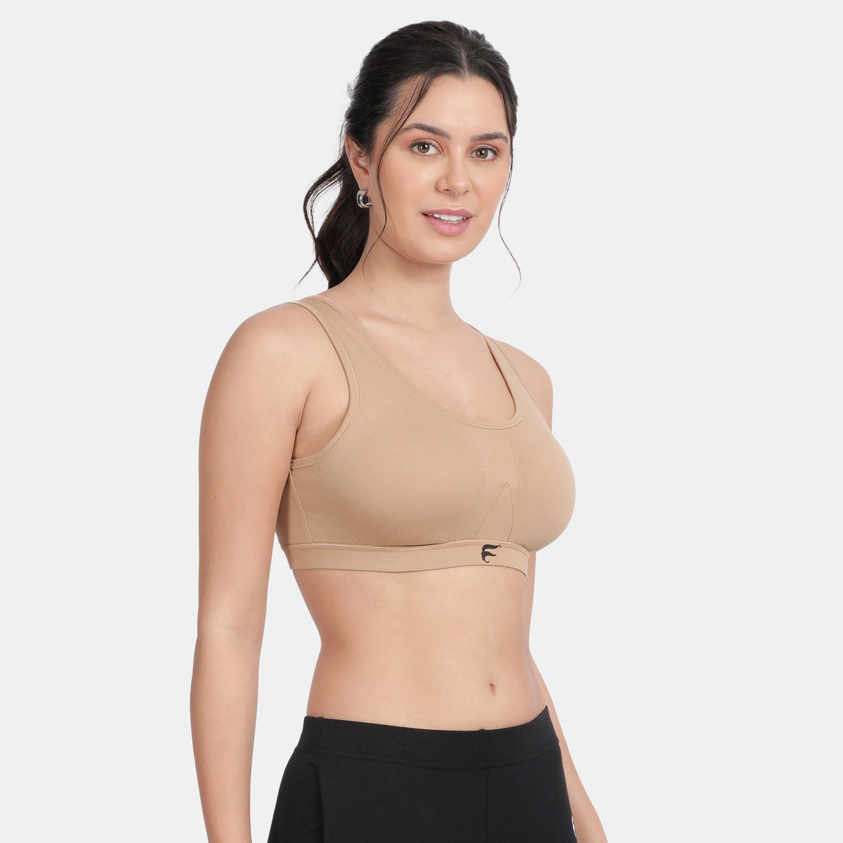 Envie Padded Non-Wired 3/4th Coverage Racerback Sports Bra