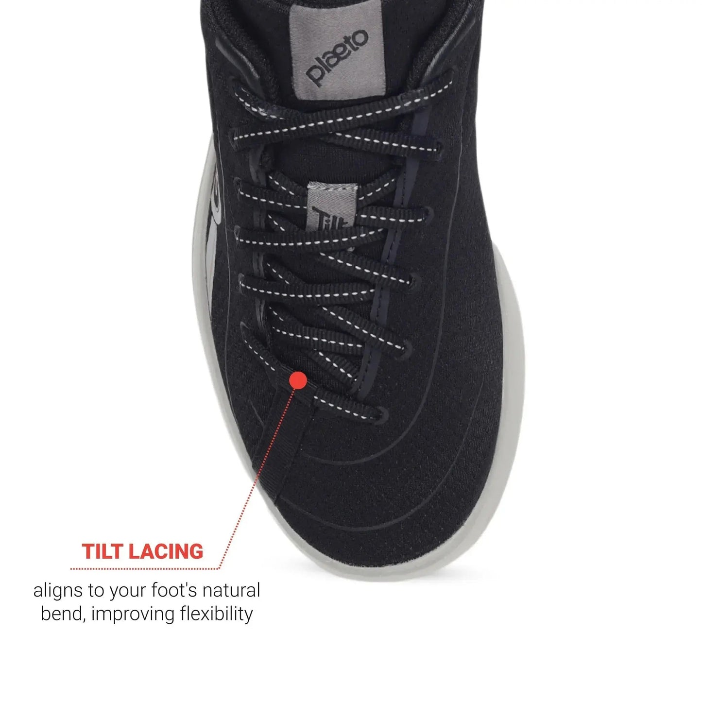 Men's Black Go Trainer Shoes Plaeto