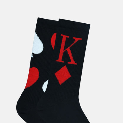 Men’s Bicycle Poker Themed Crew Socks SocksXpress