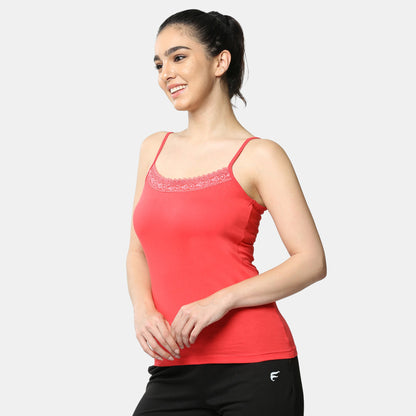 Envie Contour Fit Round Neck Short Length Lace Camisole