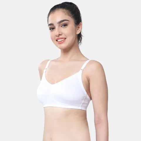 White t shirt bra Envie non wired non padded full coverage seamless bra invisible under clothes daily wear