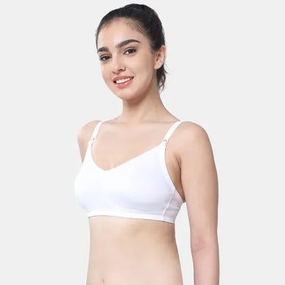 White t shirt bra Envie non wired non padded full coverage seamless bra invisible under clothes daily wear