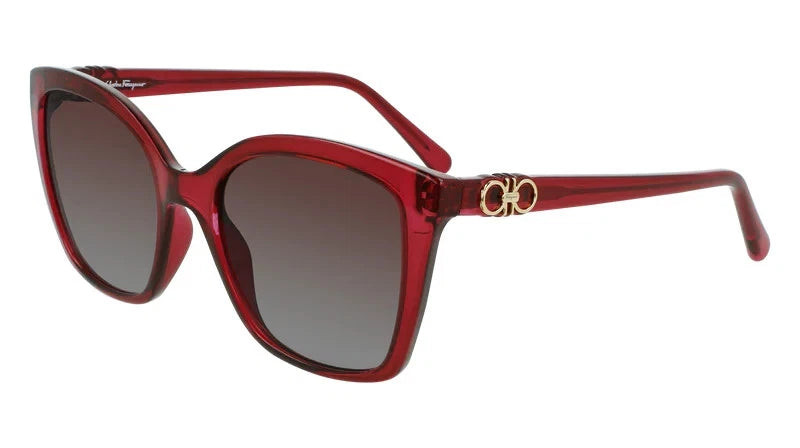 Salvatore Ferragamo Crystal Wine Woman Sunglasses