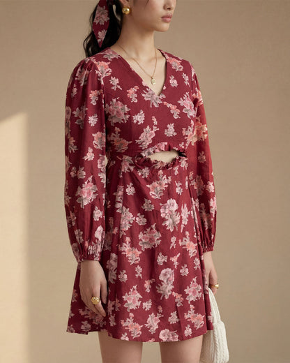 Red Printed Cotton Dress