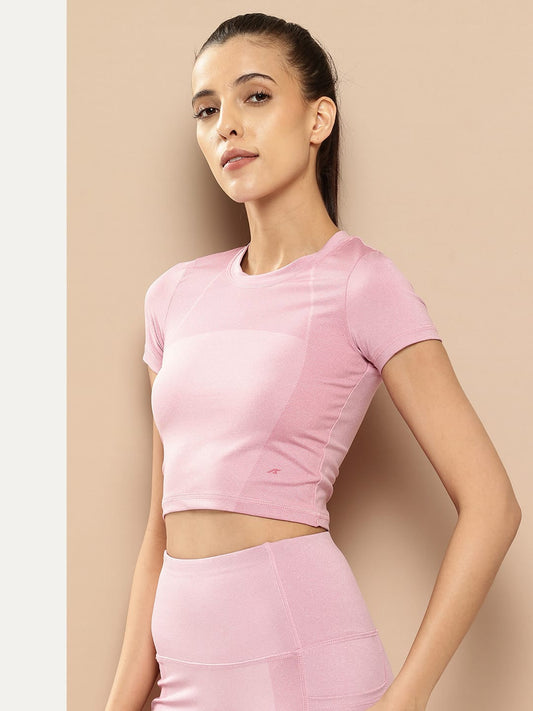 TECH JACQUARD PRINT CROP TOP