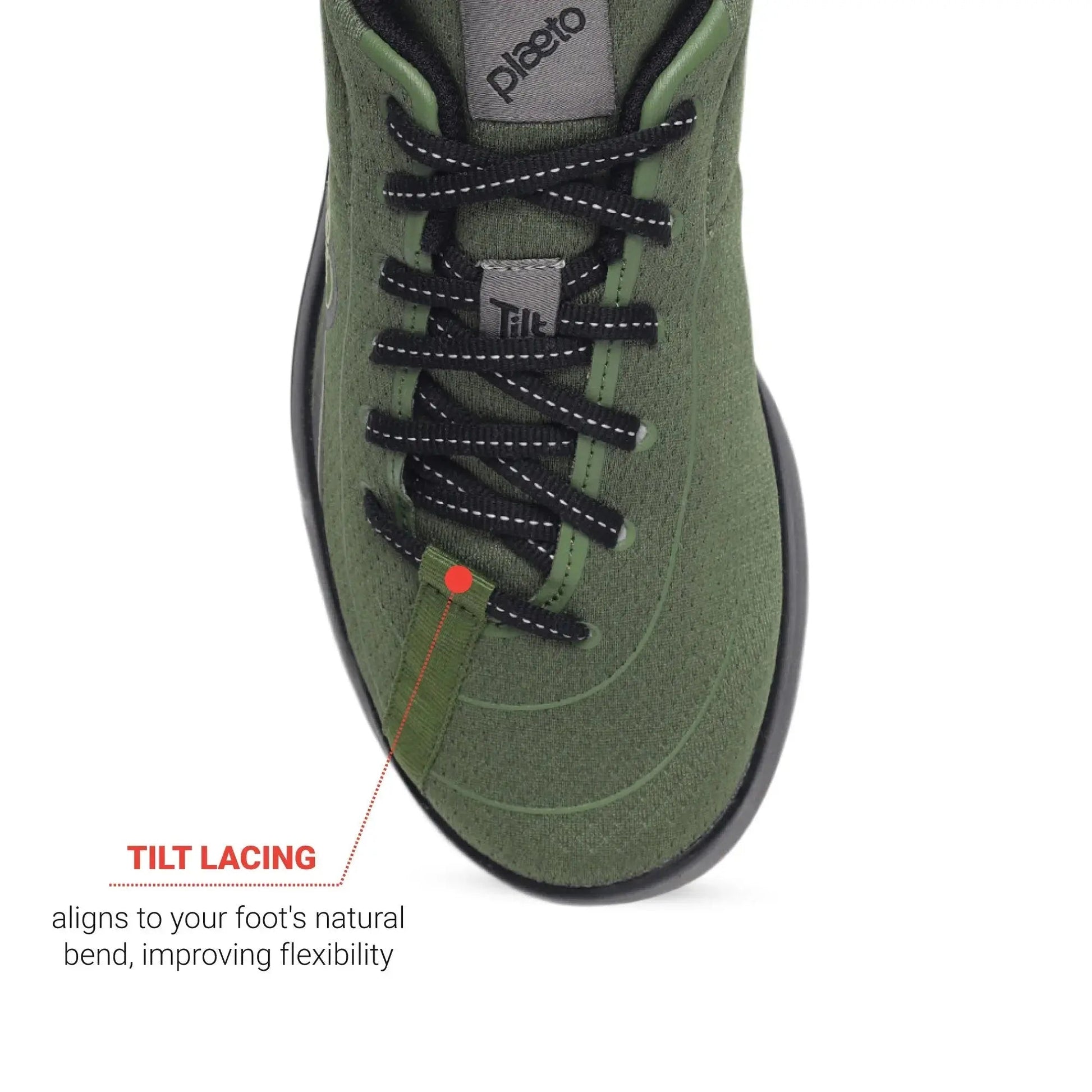 Men's Olive Go Sports Shoes Plaeto