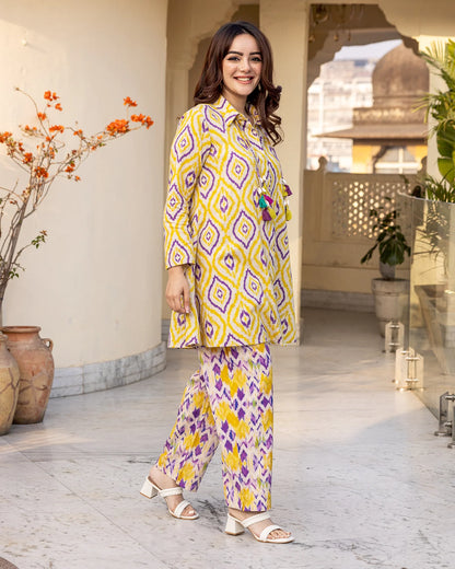 Sorbet Yellow Ikat co-ord set