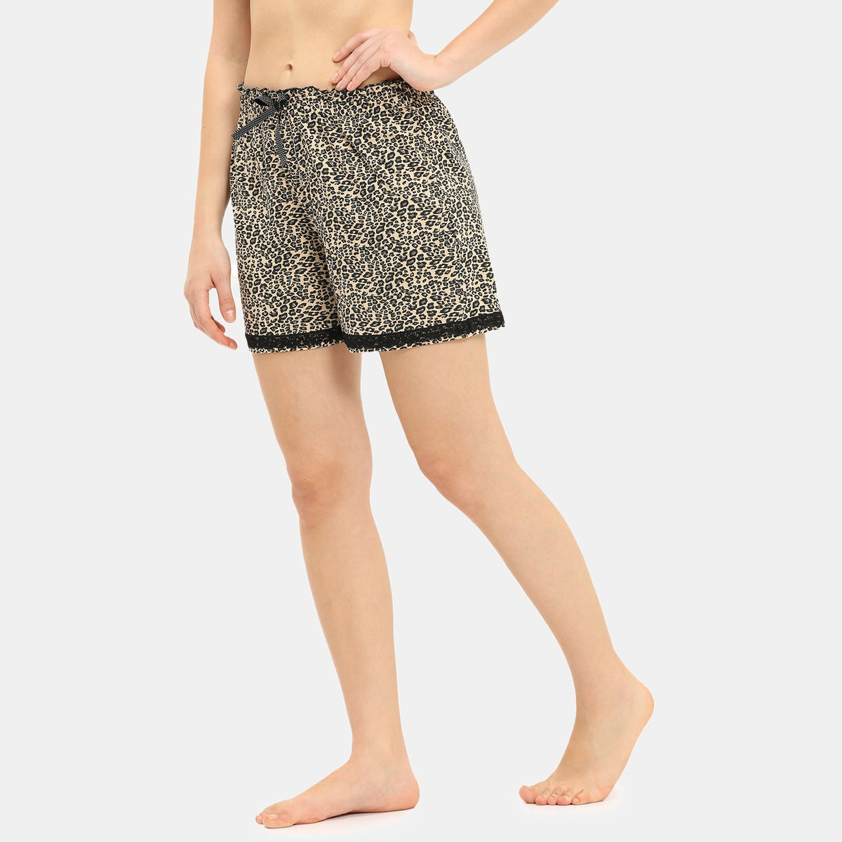 Envie Regular Fit Night Shorts Cheeta Pt - Assorted