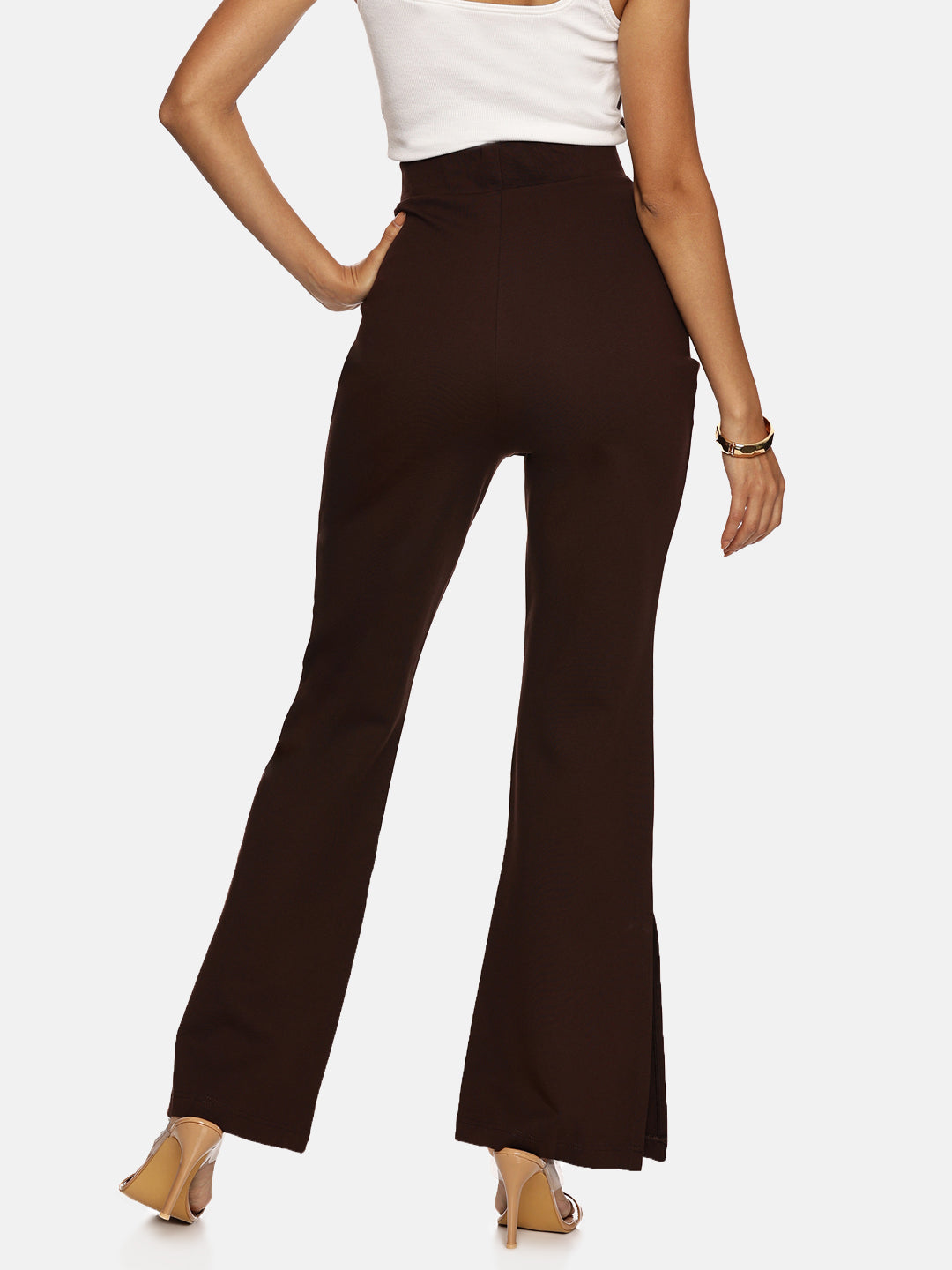 IS.U Mocha Flared Slit Pant