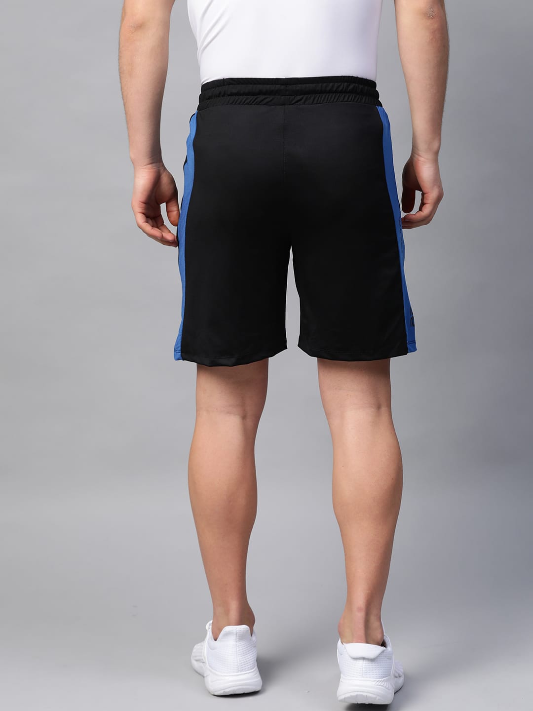 Alcis Men Black Solid Slim Fit Sports Shorts