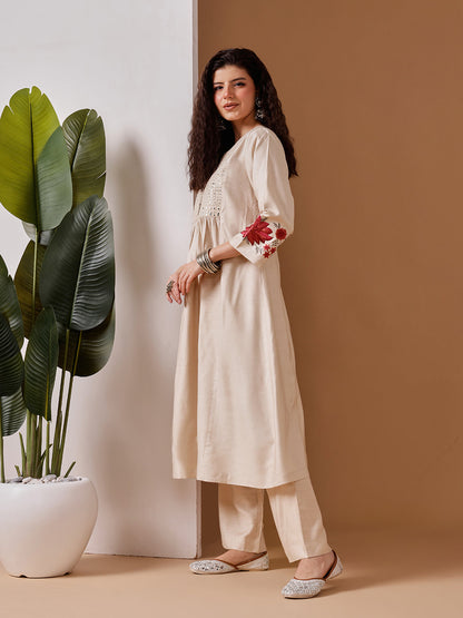 Barara Women's Cream Kurti