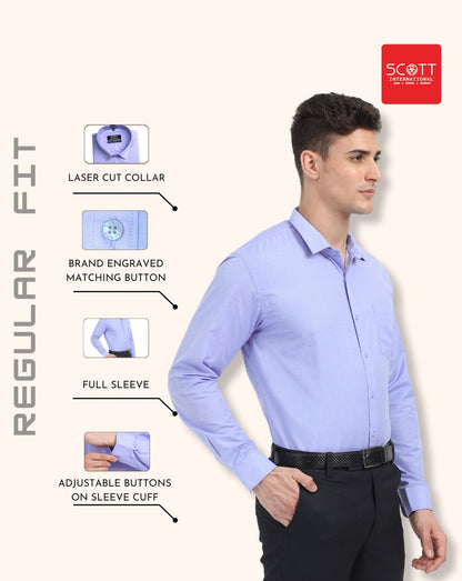 Solid Full Sleeves Wrinkle Free Mens Shirts