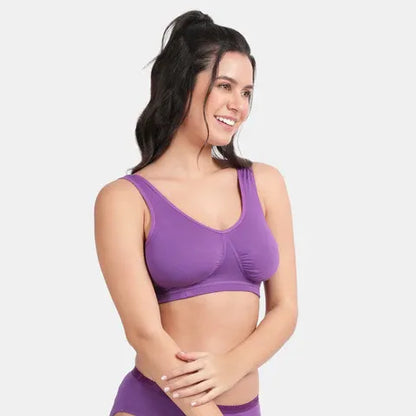Purple sleeping bra Envie non padded non wired full coverage comfortable night wear bra for daily use