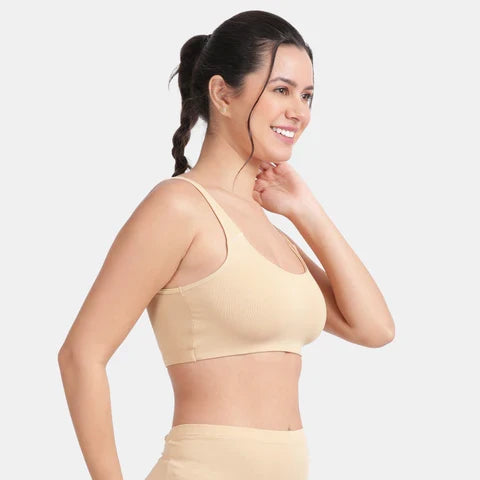 Seamless nude sports bra Envie full coverage non wired lightweight comfortable activewear bra for workouts