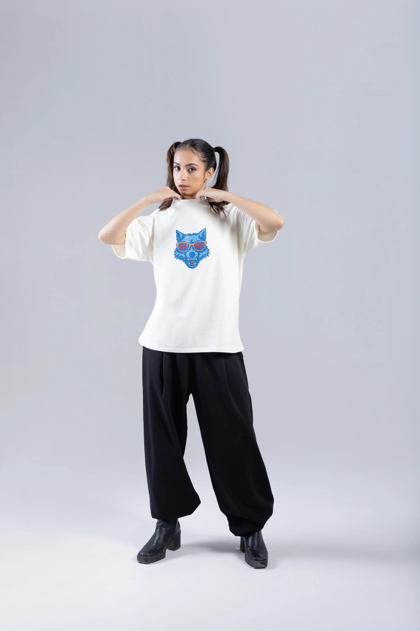 "Caught You Looking" Printed White T-Shirt