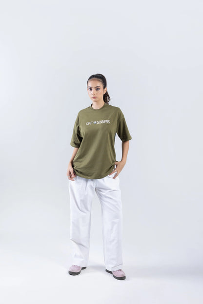 “Drip > AI” Round Neck Green T-shirt