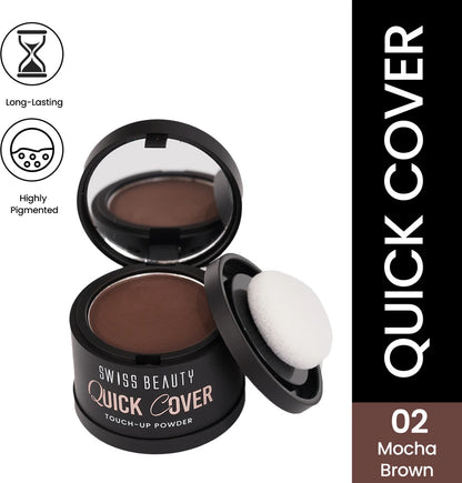 Swiss Beauty Quick Cover Touch-Up-Powder - 01 Mocha Brown 4g