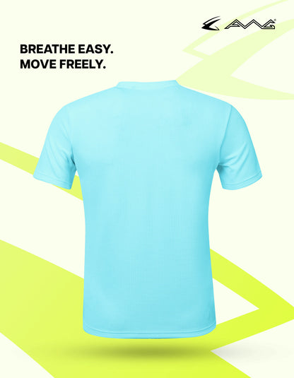 Men Solid Waffle Crew Neck Tshirt